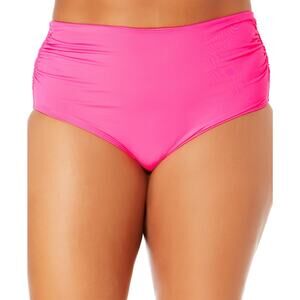 Anne Cole Plus Size High-Waist Bikini Bottoms - Pink Punch